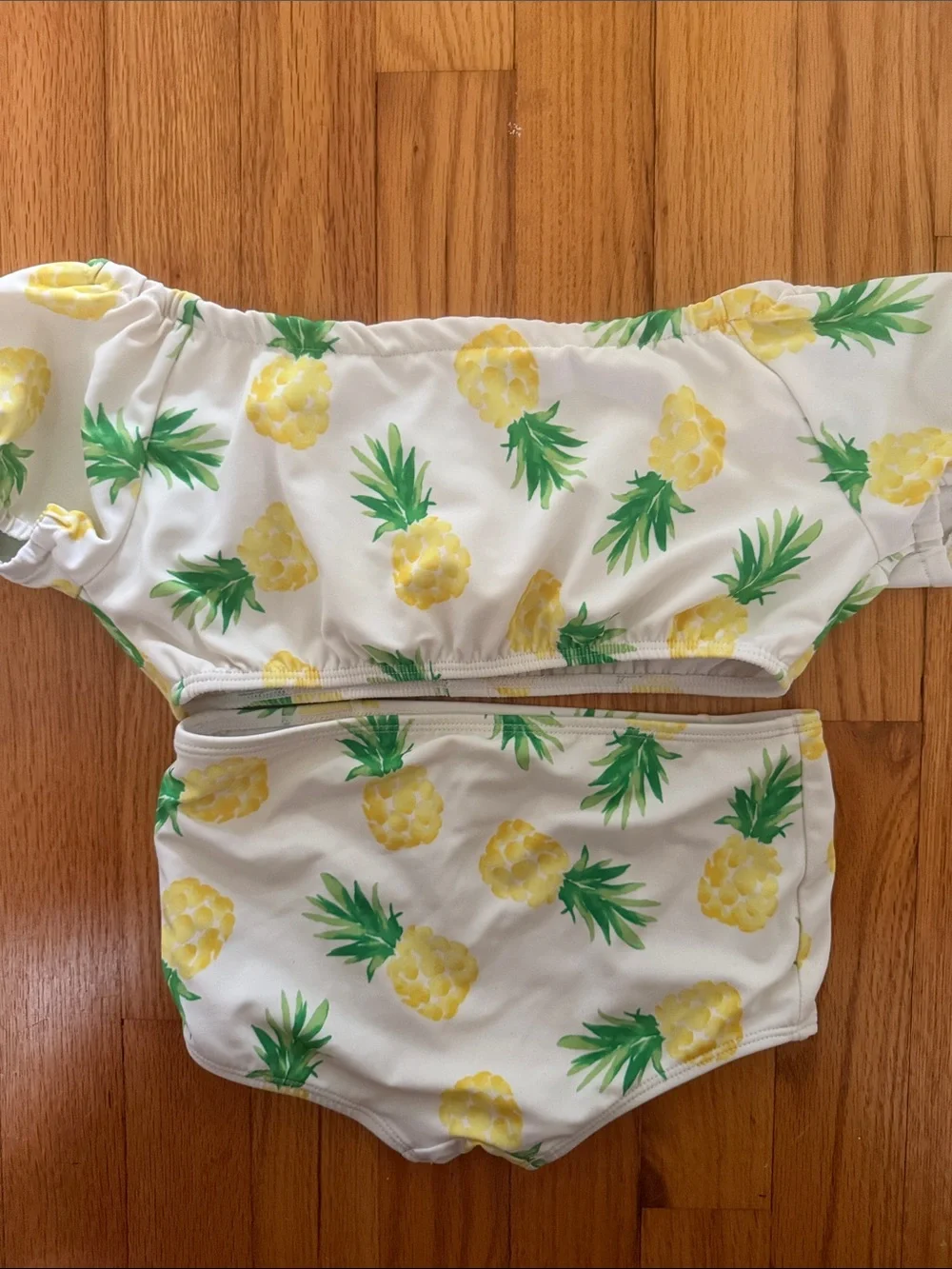 Janie and Jack White Floral Button-Front Top with Yellow Accents